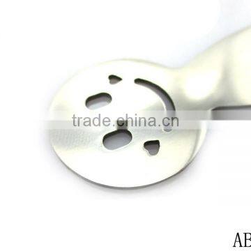 Custom Blanks Steel Metal Smile Face Fruit Fork