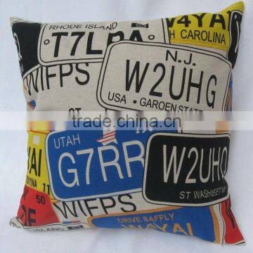 Cotton linen colorful cute and beautiful printing pillow /cushion ( pillow inner include)