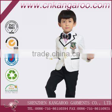 Formal Polyester Boys Kids White Dress Suit