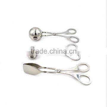 18/8 Scissor Ice Scream Tongs Stainless Steel Kitchen Tongs