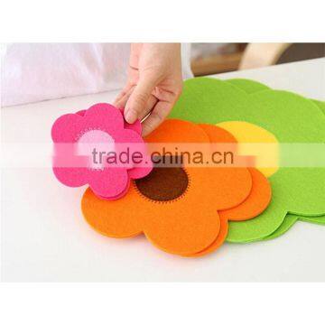 Non-woven Flowers Cup Mat Nonwoven Fabric Coasters for Home Decoration photo-4