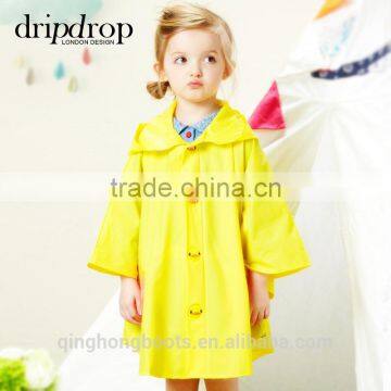 2016 cute kids and children rain coat ponchos EVA material soft comfortable