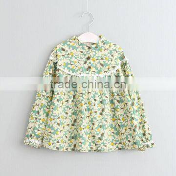 2017 Girls latest long sleeve shirt baby girls printed tops