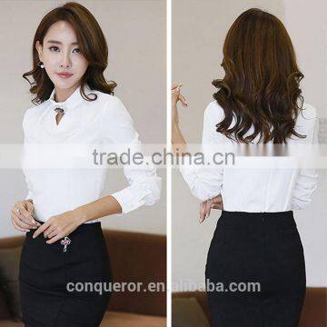 Made to Measure Cotton Shirt for Elegant Business Lady photo-3