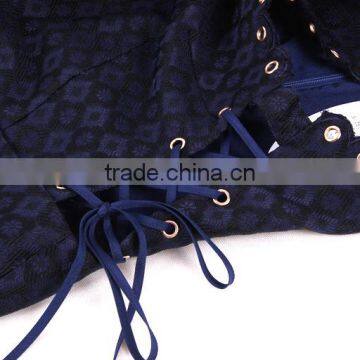 Maxnegio Jacquard Design Metal Stud Casual Dress photo-4