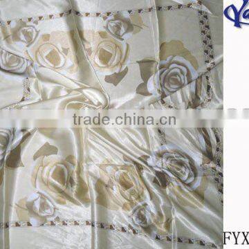 Fashion cheap satin polyester latest shawl