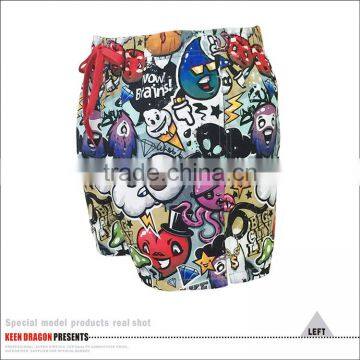 Full Sublimated Print Swimwear With Mesh Lining Cartoon Style Mens Swim Shorts photo-3