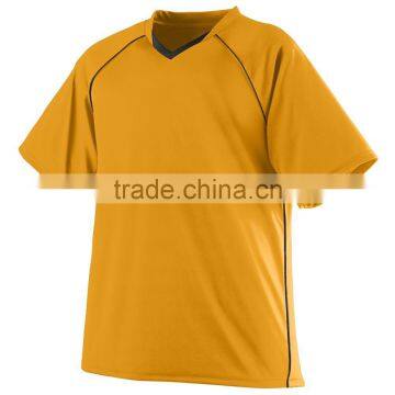 Youth Striker Jersey 100% Polyester Wicking Knit Raglan Sleeves With Piping Style Sport Tee Double-Needle Hemmed Sleeves Bottom photo-5