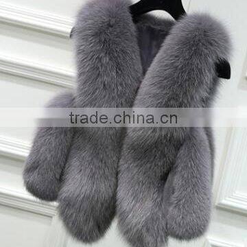 TJ-R-8 Sale winter black fake women mink fur knitted fur vest