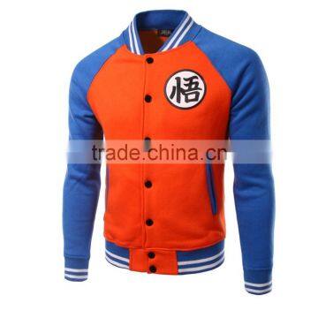 Autumn and Winter Men With Cashmere Raglan Sleeve Seven Dragon Ball Anime Baseball Jacket Coat Hoody Wukong photo-4
