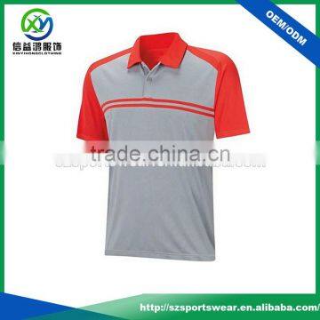 New design two color contrast design mens dry fit material golf polo shirts custom