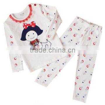 girls Autumn printing Pajamas ,long sleeve Pajamas