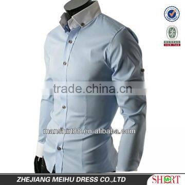 100%Cotton High quality Button-down collar Slim fit shirt for men