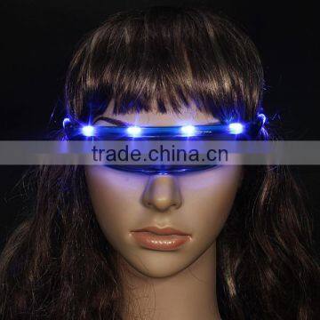 Brand New High Quality Flashing LED Space Light Up Sun Glasses Glow Rave Party Club Disco Gift Toy Blue photo-2