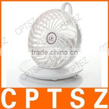 New Arrival Creative Mini USB Coffee Cup Fan Rotatable Hanging Portable Fan Strong Little Fan Drop photo-6