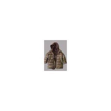 Fashion Hooded Baby Childrens Down Jackets Brown Long Sleeves