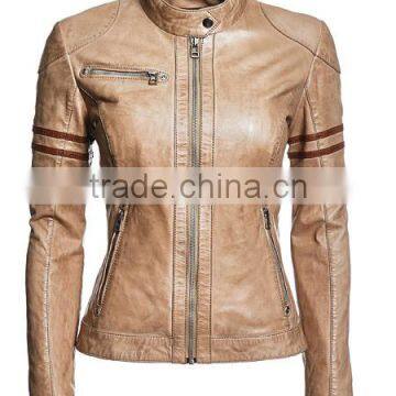 Sexy ladies fashion leather jacket