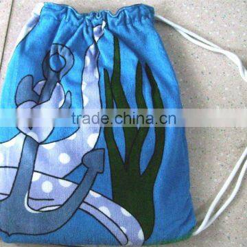 cotton reactive printed wholesale beach towel bag