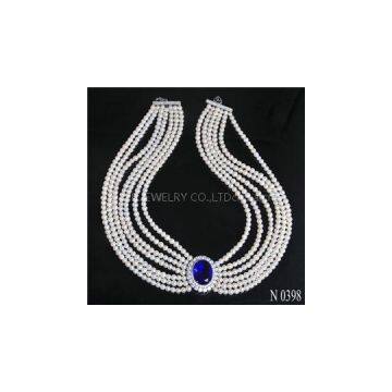 N398 Luxurious Style Expensive Freshwater Pearl Necklace Jewelry