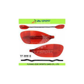 Red Transparent Whitewater Paddle