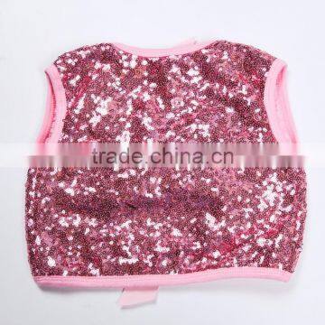 Child Sequin Top Kids Wears Clothing For 0-8 Years Old Girl Outfits Waistcoat Ready Made In Stock photo-2