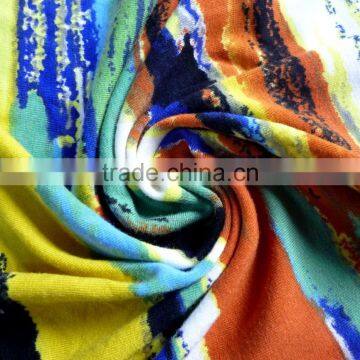 Colorful flower printed modal fabric