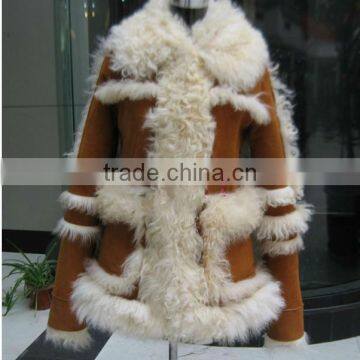 Double Face Coat/Shearing Sheep Fur Coat/Wholesale And Retail