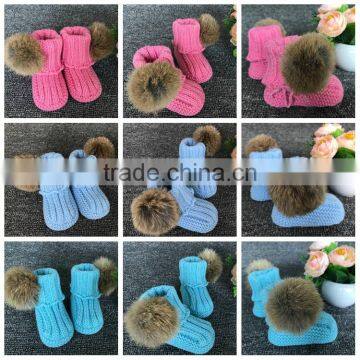 Wholesale 0-3-6-12 Month Children Guangzhou Crochet Infant Knit Baby Newborn Shoes