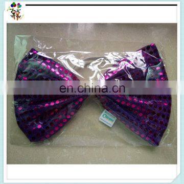 Cheap Self Tie Party Fancy Dress Sequin Large Bow Ties HPC-3109 photo-3