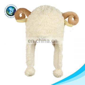 Cute plush sheep animal hat for kids winter hat animal shaped hat