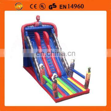 Top quality inflatable spider man slide,gaint spider man slide