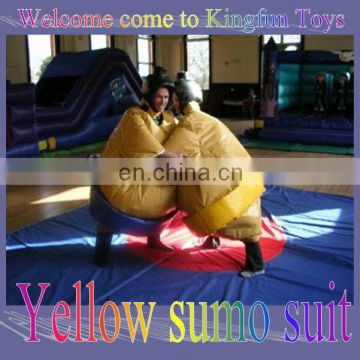 Yellow adult sumo suit for wrestling