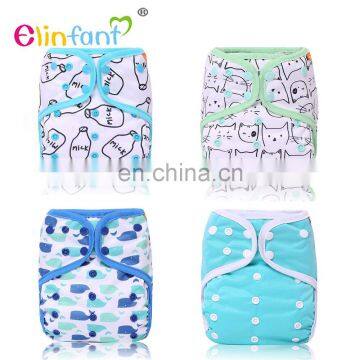 Elinfant bamboo cotton natural heavy wetter night AIO baby cloth diaper