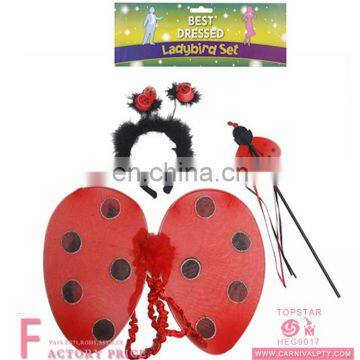 Customized Party Kids wngs set gift Cute Ladybird Wings Set