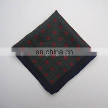 100% Wool Pocket Square Hand Rolled Hem