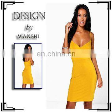 Sexy european style dresses Fashion Ladies Basic Wrap Bodycon Dress