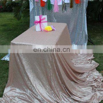 restaurant champagne embroidered sequin tablecloth polyester