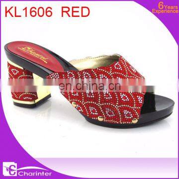 African Slipper Ladies High Heel Shoes Latest Shoes Slipper photo-3