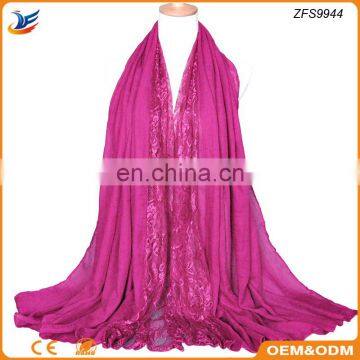 Perfect Quality TR material plain lace scarf