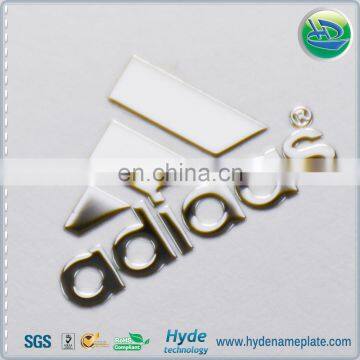 Custom Metal Label Electroplating Nickel Stickers With Strong 3M Adhesive