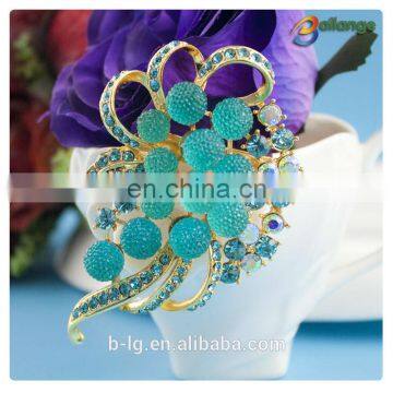 Bailange wholesale bridal crystal rhinestone brooch vintage peacock brooches for wedding invitation