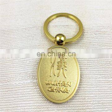 Customized gold metal keychains