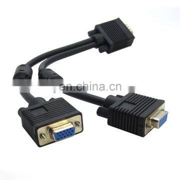 VGA 1 Male to Dual 2 VGA Female Converter Adapter Splitter Cable