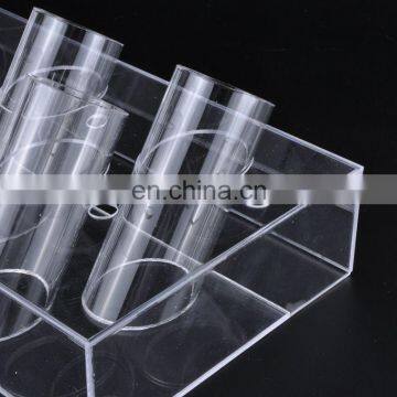 2017 Customized Round Tube Makeup Cosmetic Dispenser Perspex Acrylic Eyeliner Pen Display Rack photo-5