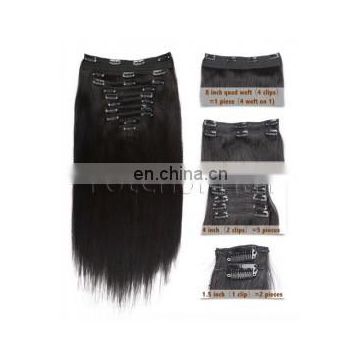 New Arrival Wholesale Top Grade No Chemical Virgin Clip Hair Extensions Dubai