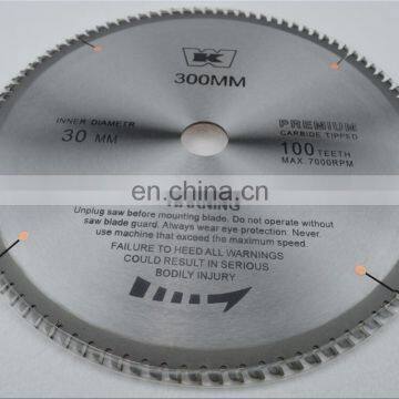 hot 12"X100Tx30mm cutting saw blade 300mm circular saw blade for cutting aluminium