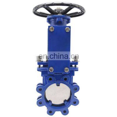 Bundor 2 inch Rising Stem Flange lug knife gate valve price list 4 PZ41X-16C knife gate valve