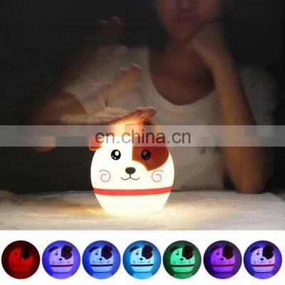 Custom Gift 2020 Rechargeable Table Desk LED Lights And Lighting Lamps Kids Bedroom Decorative Silicone Night Light photo-3