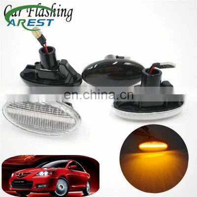 2 Pieces Car Led Dynamic Side Marker Turn Signal Light Sequential Blinker Light For MAZDA 3 For MAZDA 2 Mazda 5 MPV