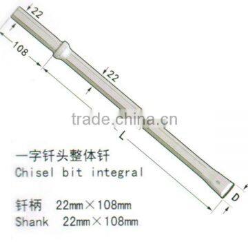 Chisel bit integral/rod drill